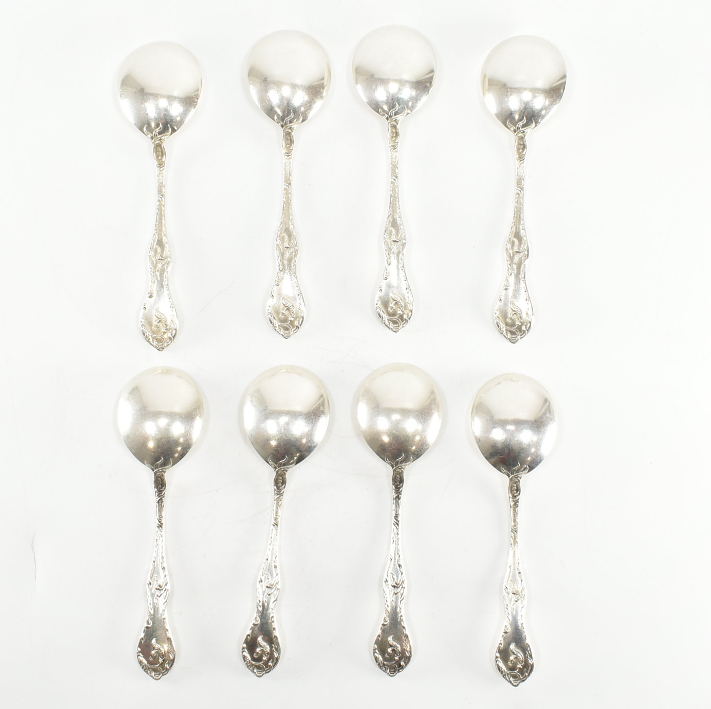 EIGHT REED & BARTON STERLING SILVER SOUP SPOONS - Image 2 of 3