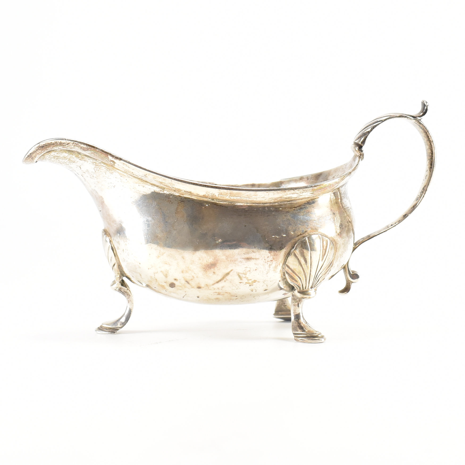 GEORGE III SILVER HALLMARKED SAUCE BOAT - Image 3 of 7