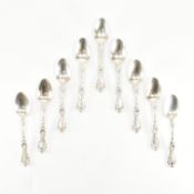 NINE REED & BARTON STERLING SILVER TEASPOONS