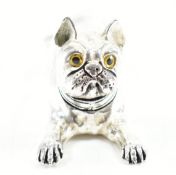 800 SILVER PLATED FRENCH BULLDOG FIGURE