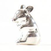STERLING SILVER SEATED PIG OR PIGLET FIGURINE