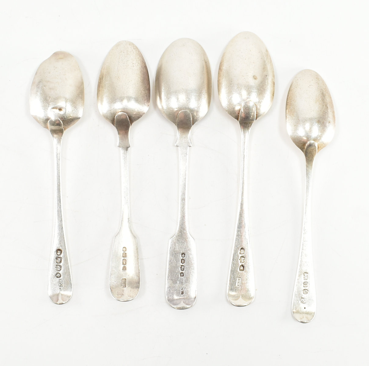 GEORGE III & LATER HALLMARKED SILVER TEASPOONS - Image 2 of 3