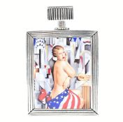 800 SILVER ART DECO STYLE PERFUME BOTTLE