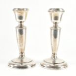 PAIR OF 1920s GEORGE V HALLMARKED SILVER CANDLESTICKS