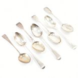 SIX GEORGIAN HALLMARKED SILVER TEA SPOONS