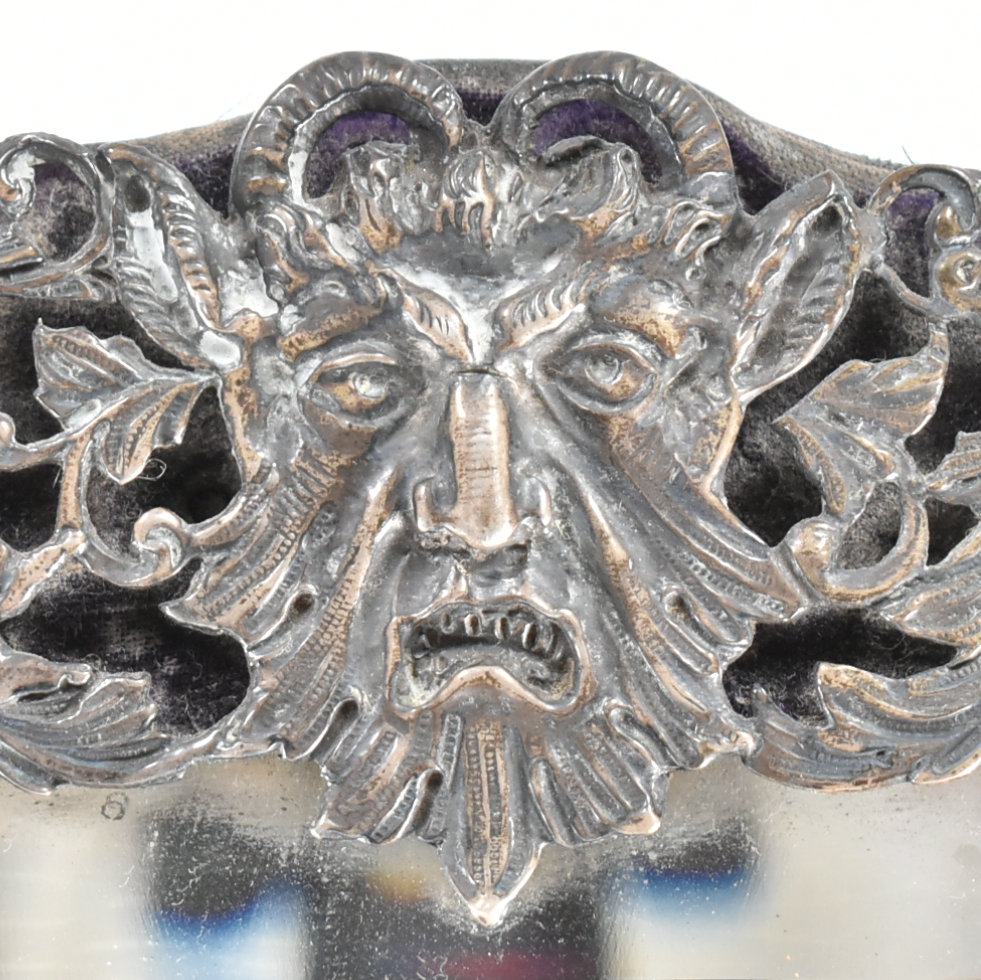 VICTORIAN SILVER FRONTED CHERUB MIRROR AF - Image 5 of 8