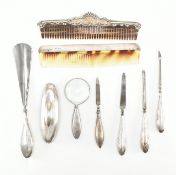 ASSORTED HALLMARKED SILVER DRESSING TABLE ITEMS