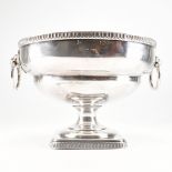 EARLY 20TH CENTURY SILVER PUNCH BOWL WITH HANDLES