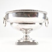 EARLY 20TH CENTURY SILVER PUNCH BOWL WITH HANDLES