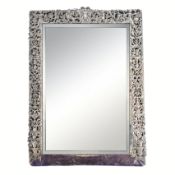 VICTORIAN SILVER FRONTED CHERUB MIRROR AF