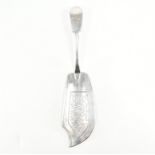 GEORGIAN WILLIAM IV HALLMARKED SILVER FISH SLICE SERVER