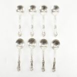 EIGHT REED & BARTON STERLING SILVER SOUP SPOONS