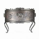 HALLMARKED EDWARDIAN NOVELTY SILVER DRESSING TABLE TRINKET BOX