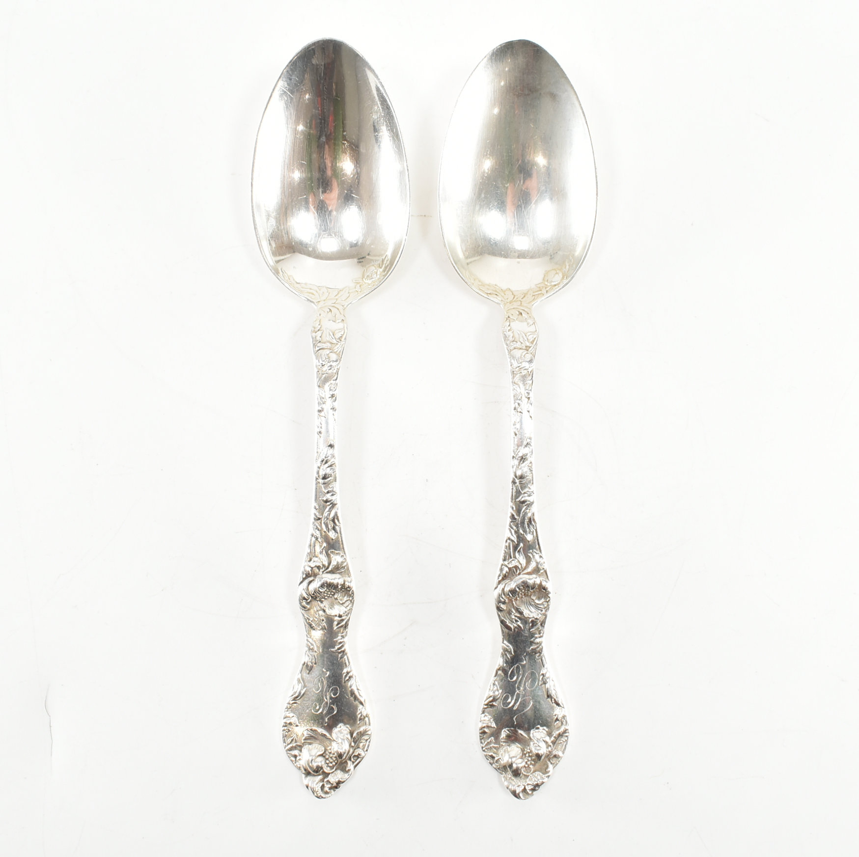 TWO REED & BARTON STERLING SILVER SERVING SPOONS