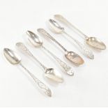 COLLECTION IRISH 18TH / 19TH HALLMARKED SILVER TEASPOONS