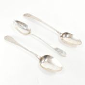 COLLECTION 3 SILVER HALLMARKED IRISH SERVING TABLE SPOONS