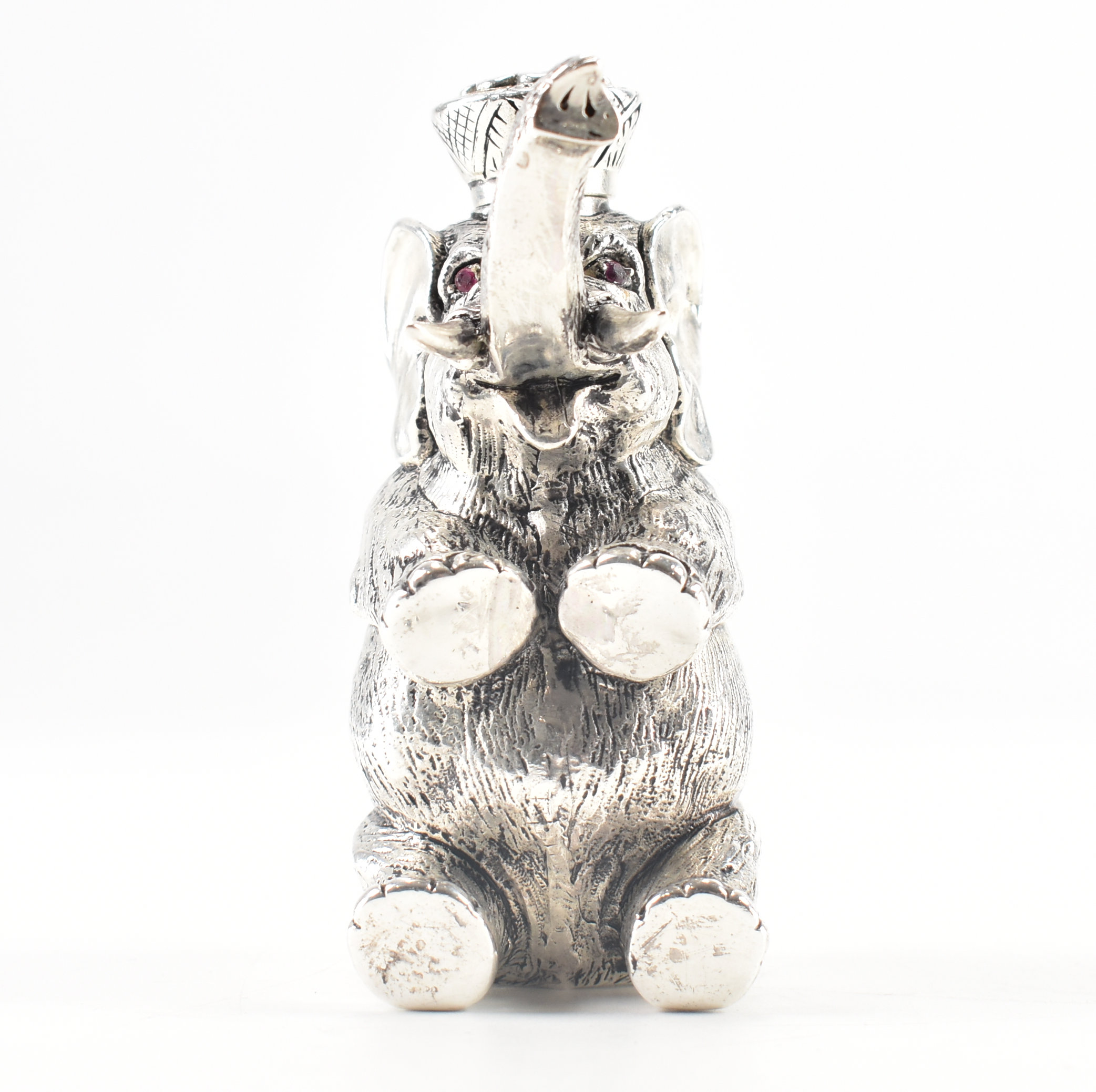 NOVELTY SILVER PLATED ELEPHANT PERFUME BOTTLE - Image 2 of 7