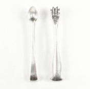 TWO ANTIQUE & LATER HALLMARKED SILVER SUGAR TONGS