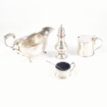 EARLY 20TH CENTURY & EDWARDIAN HALLMARKED SILVER CRUET ITEMS