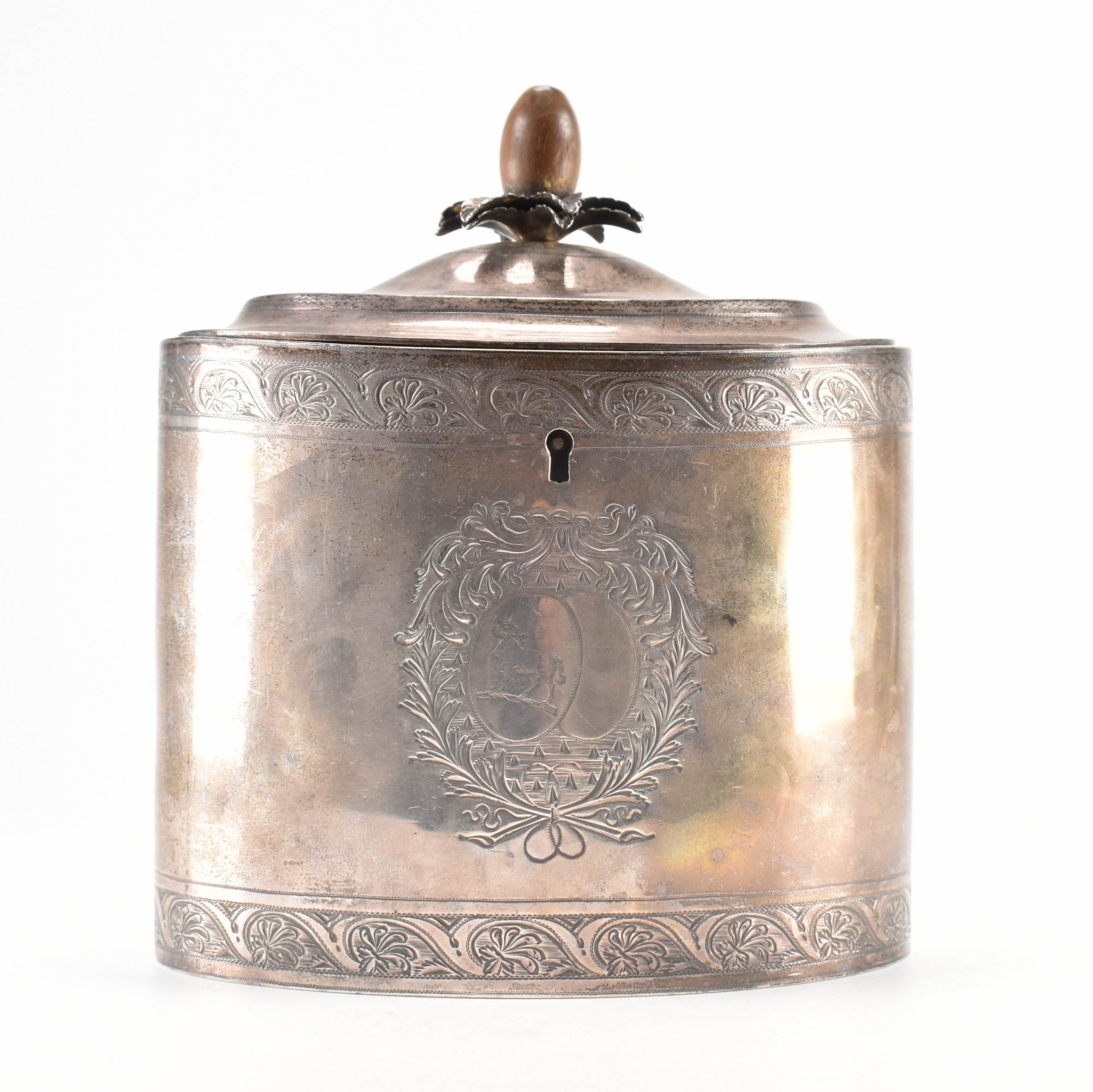 GEORGE III NEO CLASSICAL SILVER HALLMARKED TEA CADDY - Image 3 of 7