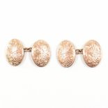 HALLMARKED 9CT GOLD ETCH DESIGN CUFFLINKS