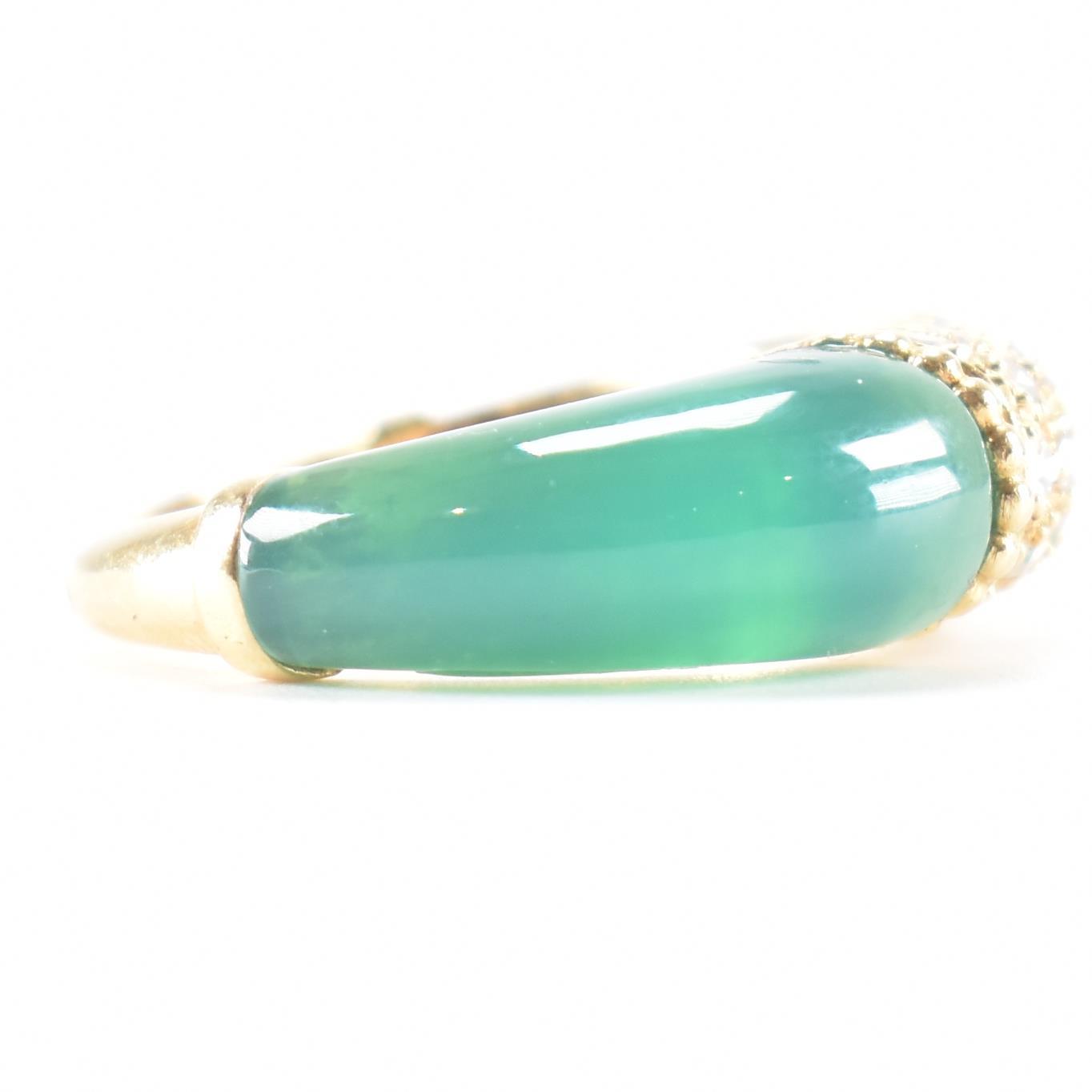 FRENCH GOLD CHALCEDONY & DIAMOND RING - Image 8 of 9