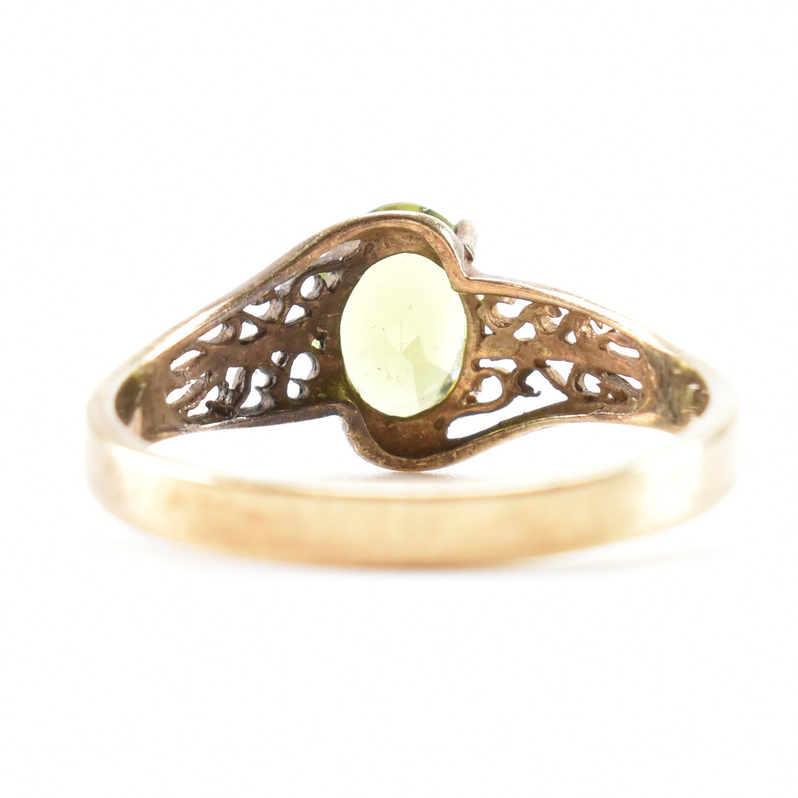 HALLMARKED 9CT GOLD & PERIDOT SOLITAIRE RING - Image 4 of 8