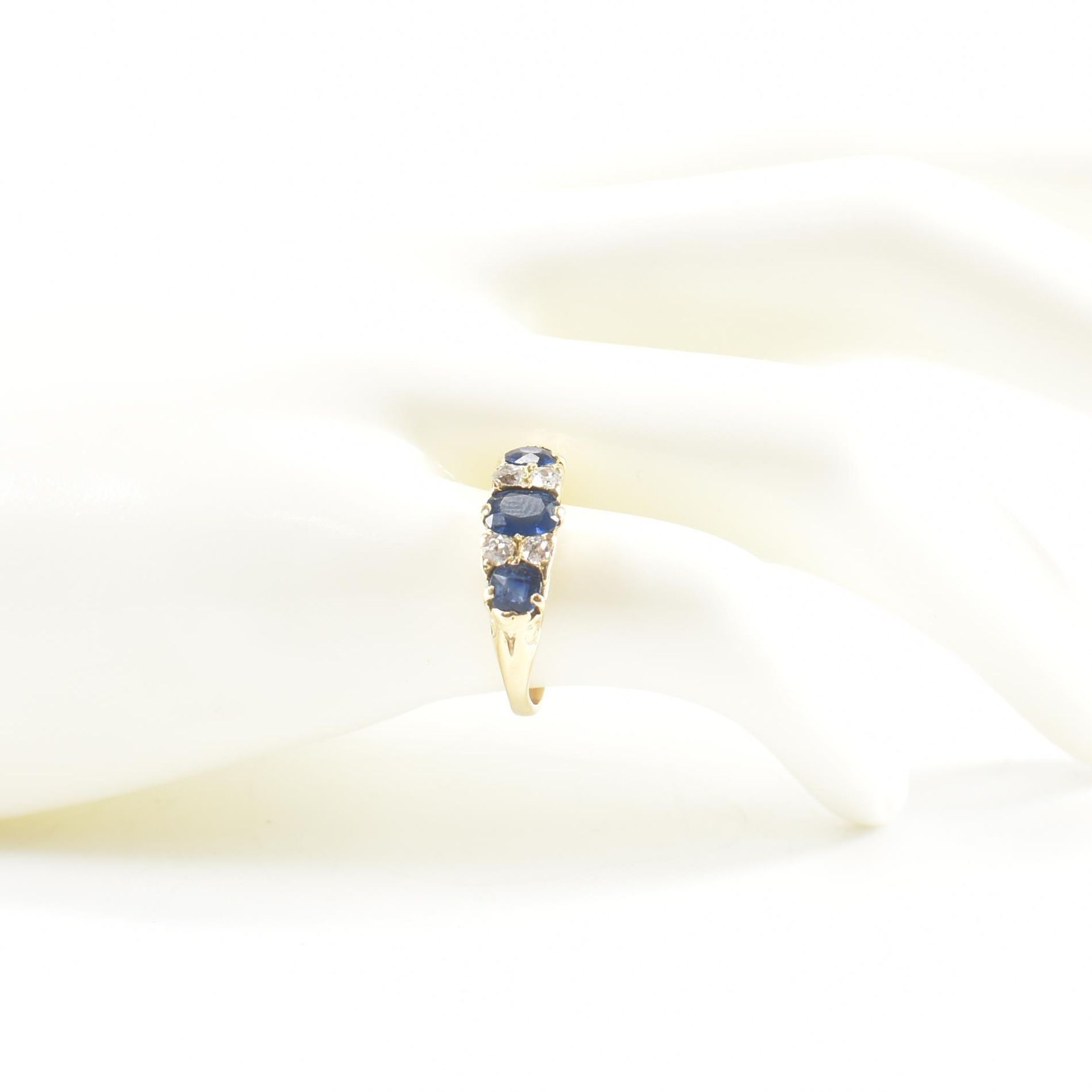 EDWARDIAN GOLD SAPPHIRE & DIAMOND RING - Bild 9 aus 9