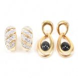 TWO TYPES OF GOLD PLATED EARRINGS - APPROX 30 PAIRS