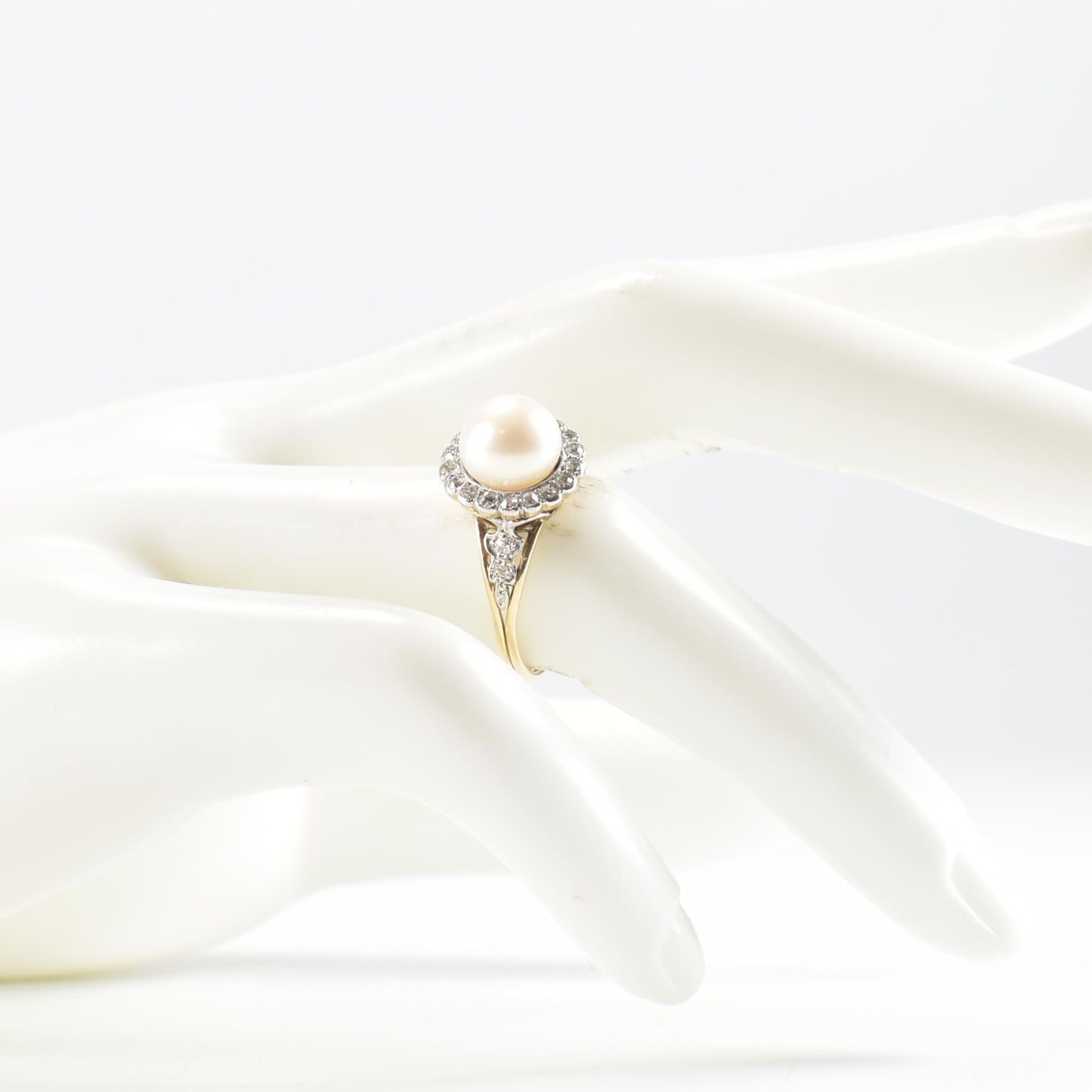 GOLD PEARL & DIAMOND HALO DRESS RING - Bild 6 aus 6