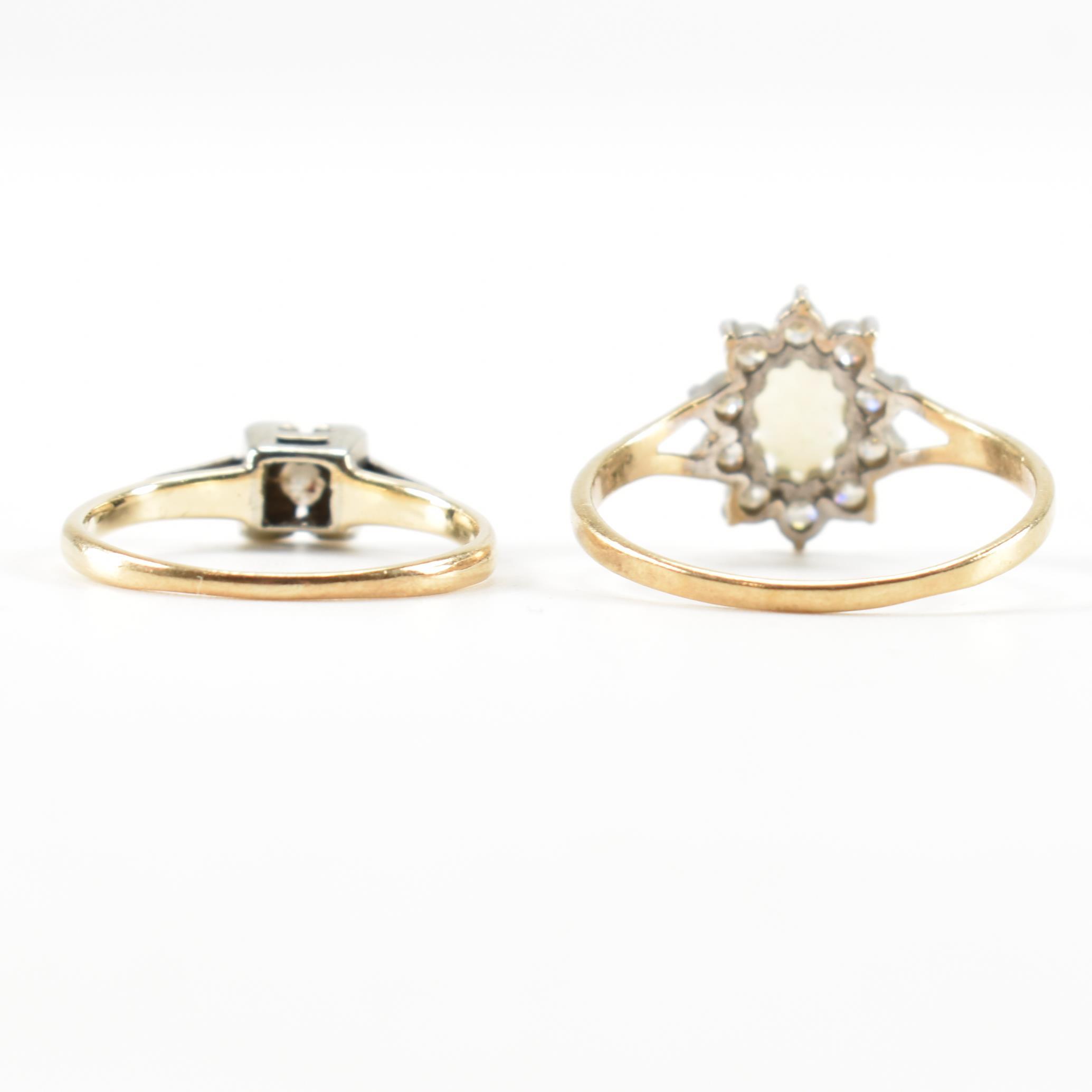 TWO 9CT GOLD & STONE SET RINGS - Image 3 of 9