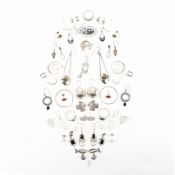 COLLECTION OF ASSORTED SILVER JEWELLERY