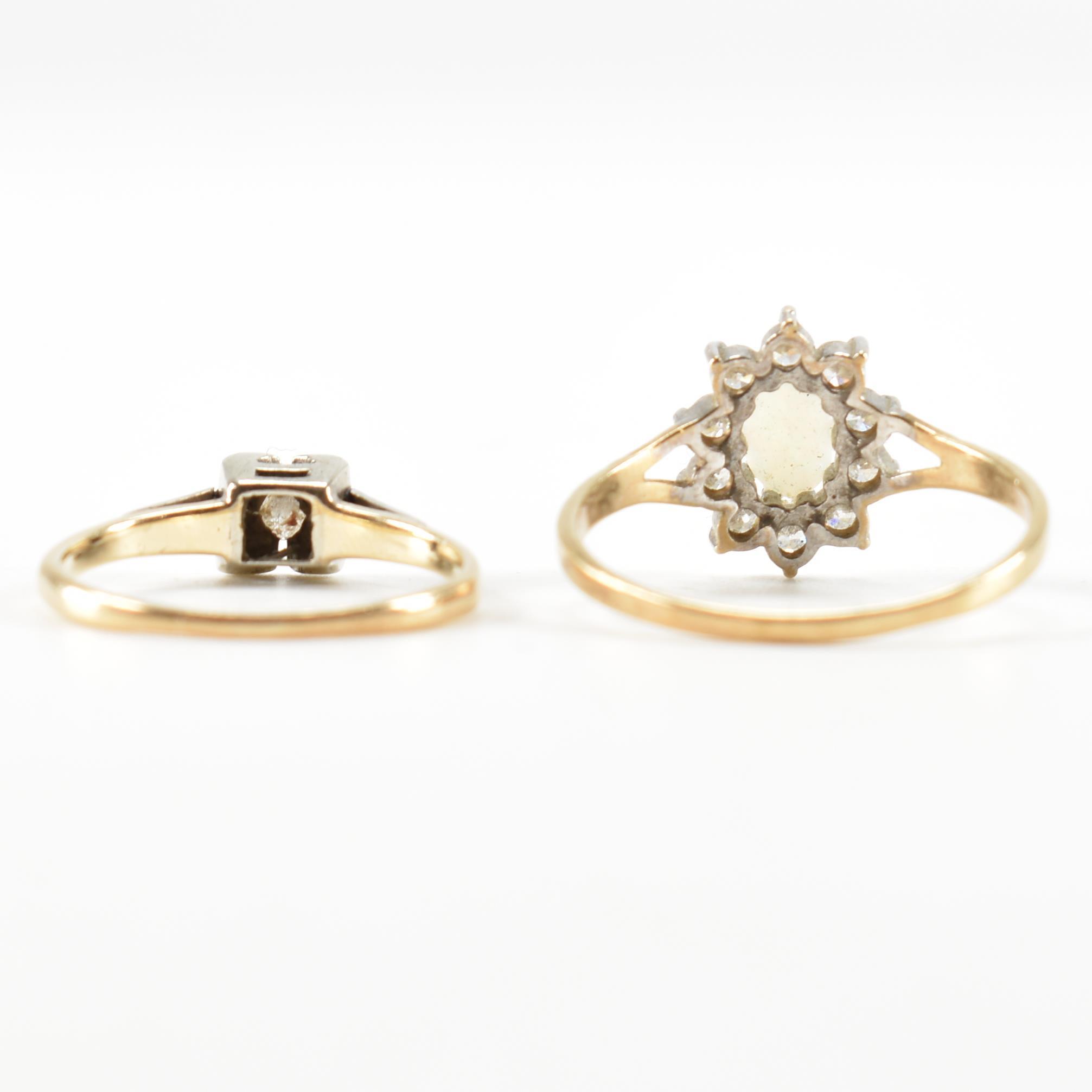TWO 9CT GOLD & STONE SET RINGS - Image 4 of 9