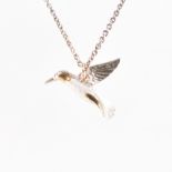 ALEX MONROE 925 SILVER HUMMINGBIRD PENDANT NECKLACE