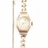 BENTINA STAR HALLMARKED 9CT GOLD COCKTAIL WRIST WATCH