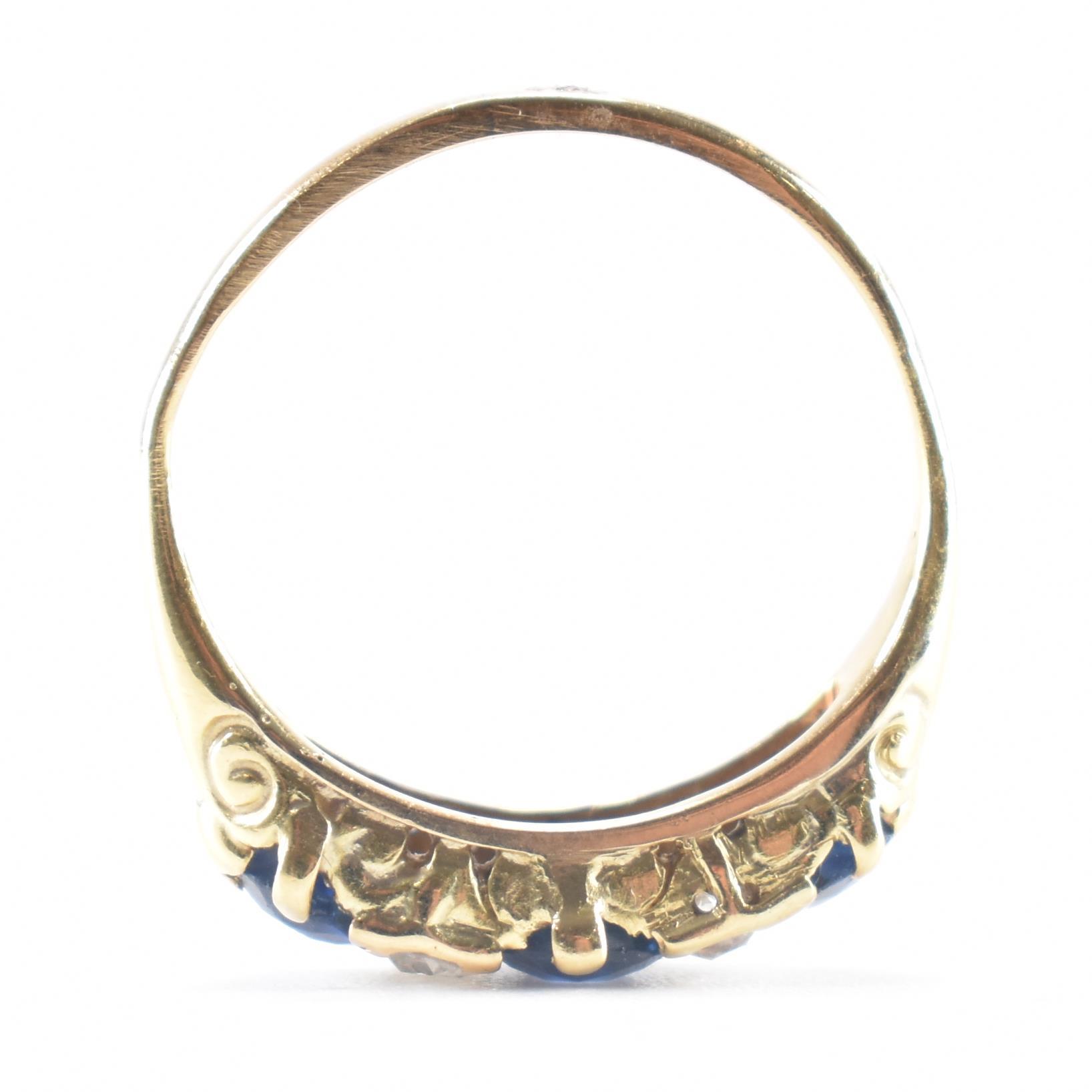EDWARDIAN GOLD SAPPHIRE & DIAMOND RING - Image 6 of 9