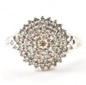 HALLMARKED 9CT GOLD & DIAMOND CLUSTER RING