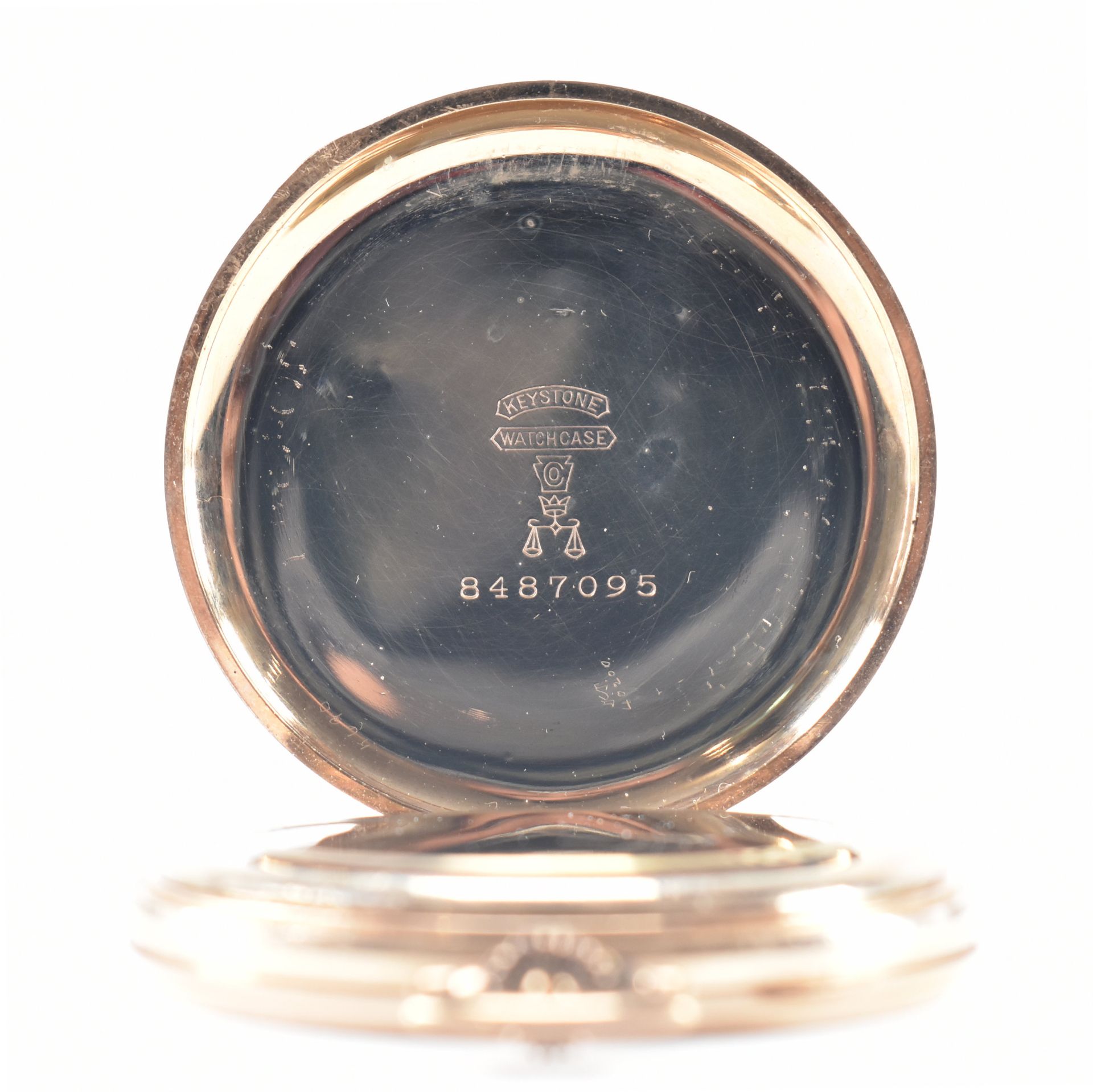VINTAGE GOLD PLATED OPEN FACE POCKET WATCH - Image 5 of 8