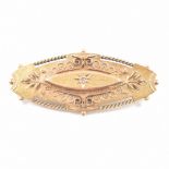 HALLMARKED 9CT GOLD & DIAMOND BROOCH PIN