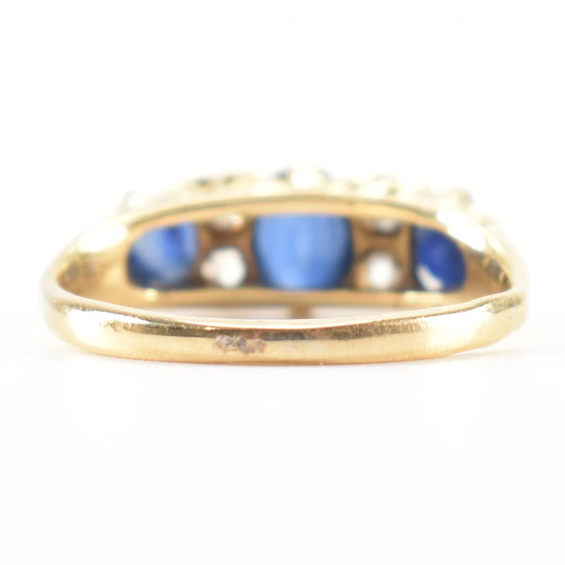 EDWARDIAN GOLD SAPPHIRE & DIAMOND RING - Bild 3 aus 9