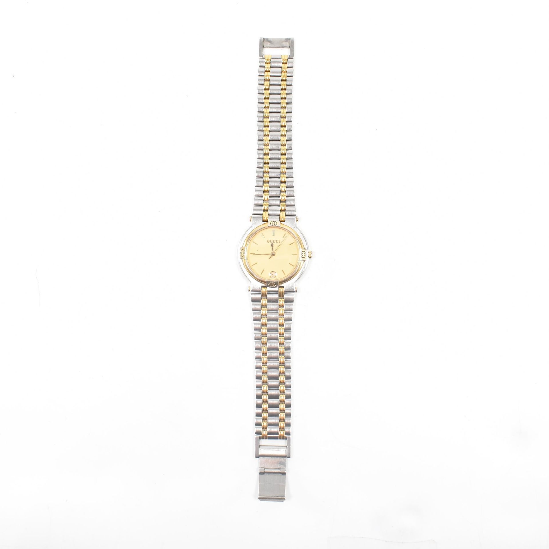 VINTAGE GUCCI TWO TONE SWISS MADE WRIST WATCH - Image 2 of 5