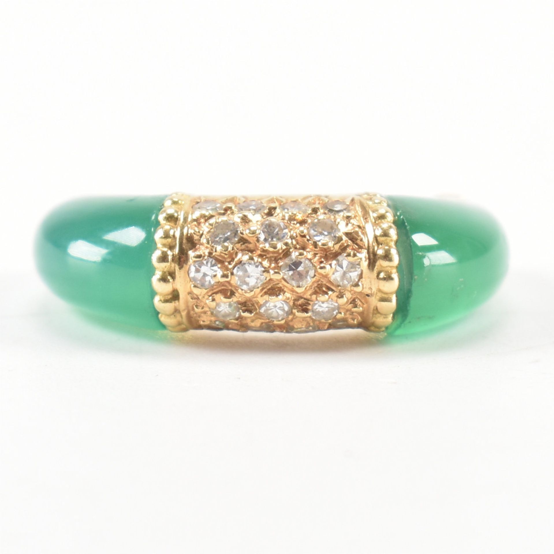 FRENCH GOLD CHALCEDONY & DIAMOND RING