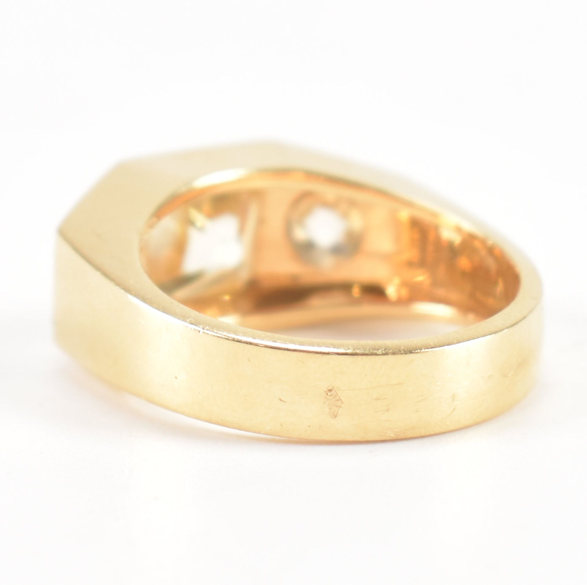 RETRO 18CT GOLD & FANCY LIGHT YELLOW DIAMOND THREE STONE RING - Bild 7 aus 11