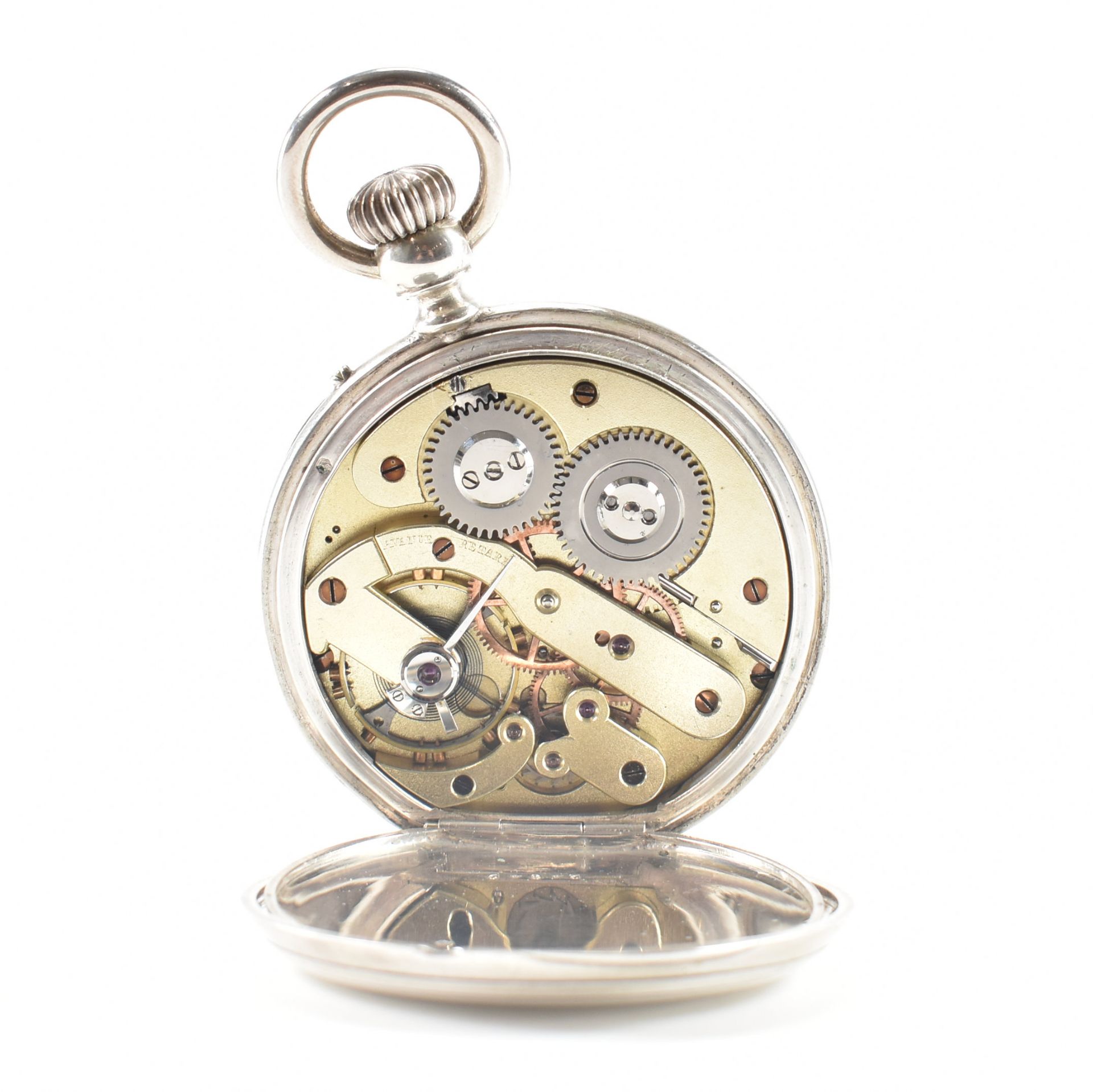 ANTIQUE FRENCH SILVER OPEN FACE POCKET WATCH - Image 6 of 7