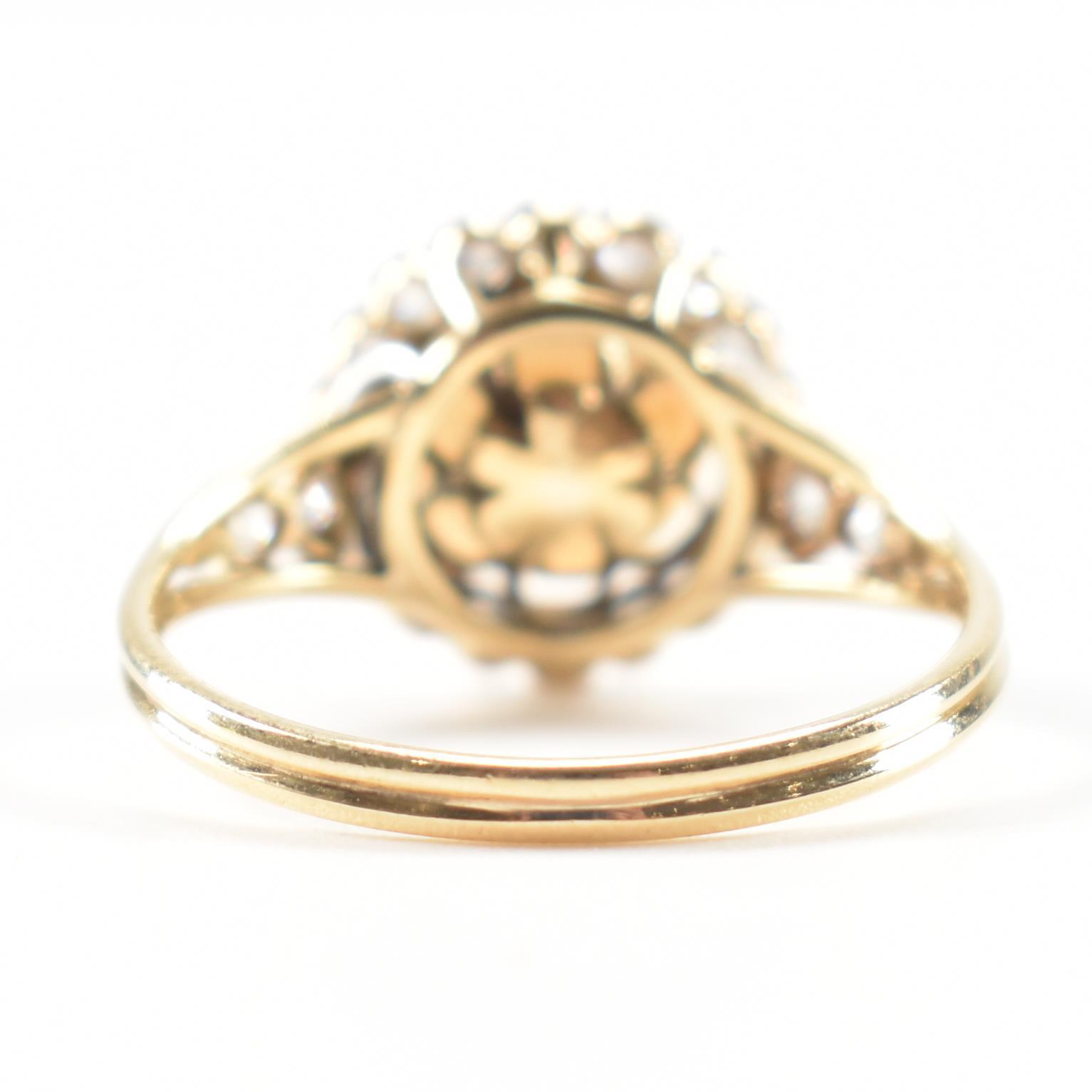 GOLD PEARL & DIAMOND HALO DRESS RING - Image 3 of 6