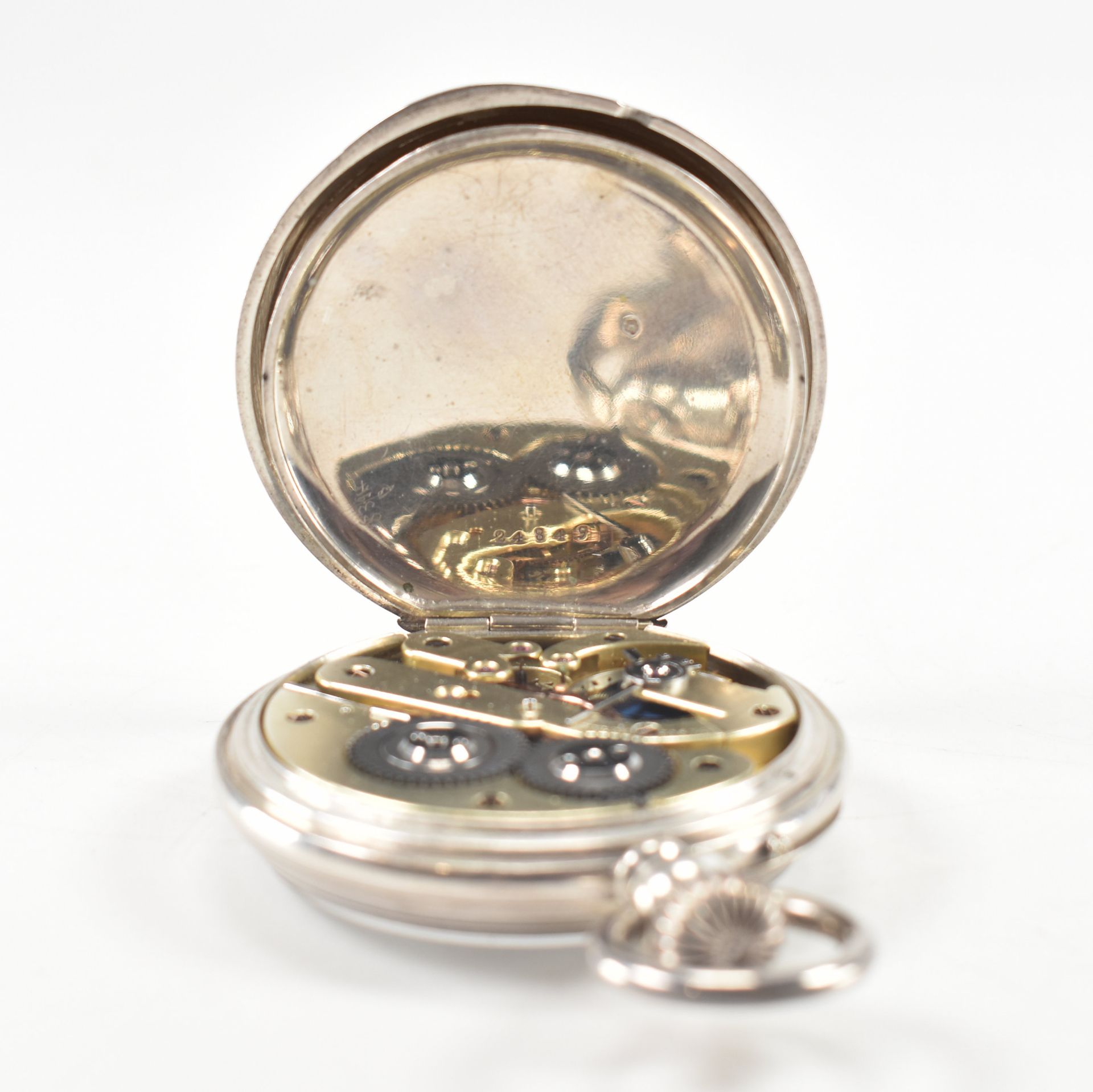 ANTIQUE FRENCH SILVER OPEN FACE POCKET WATCH - Image 5 of 7