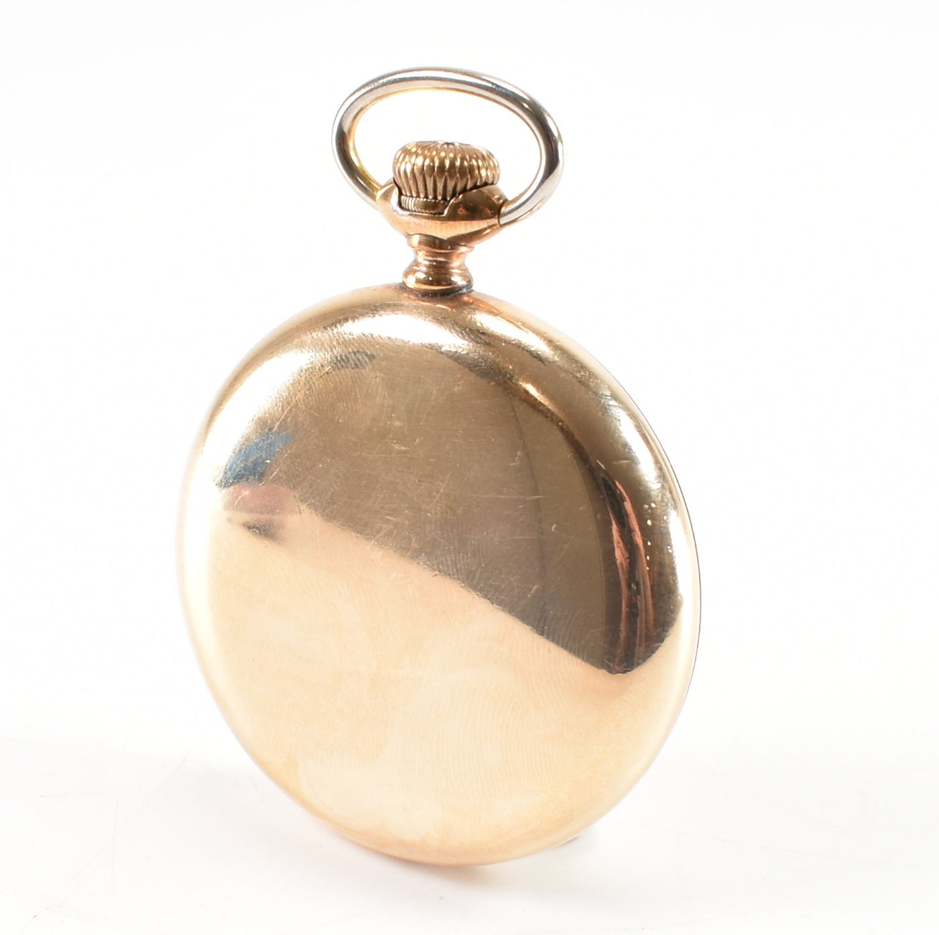 ANTIQUE HAMILTON WATCH COMPANY GOLD PLATED POCKET WATCH - Image 4 of 9