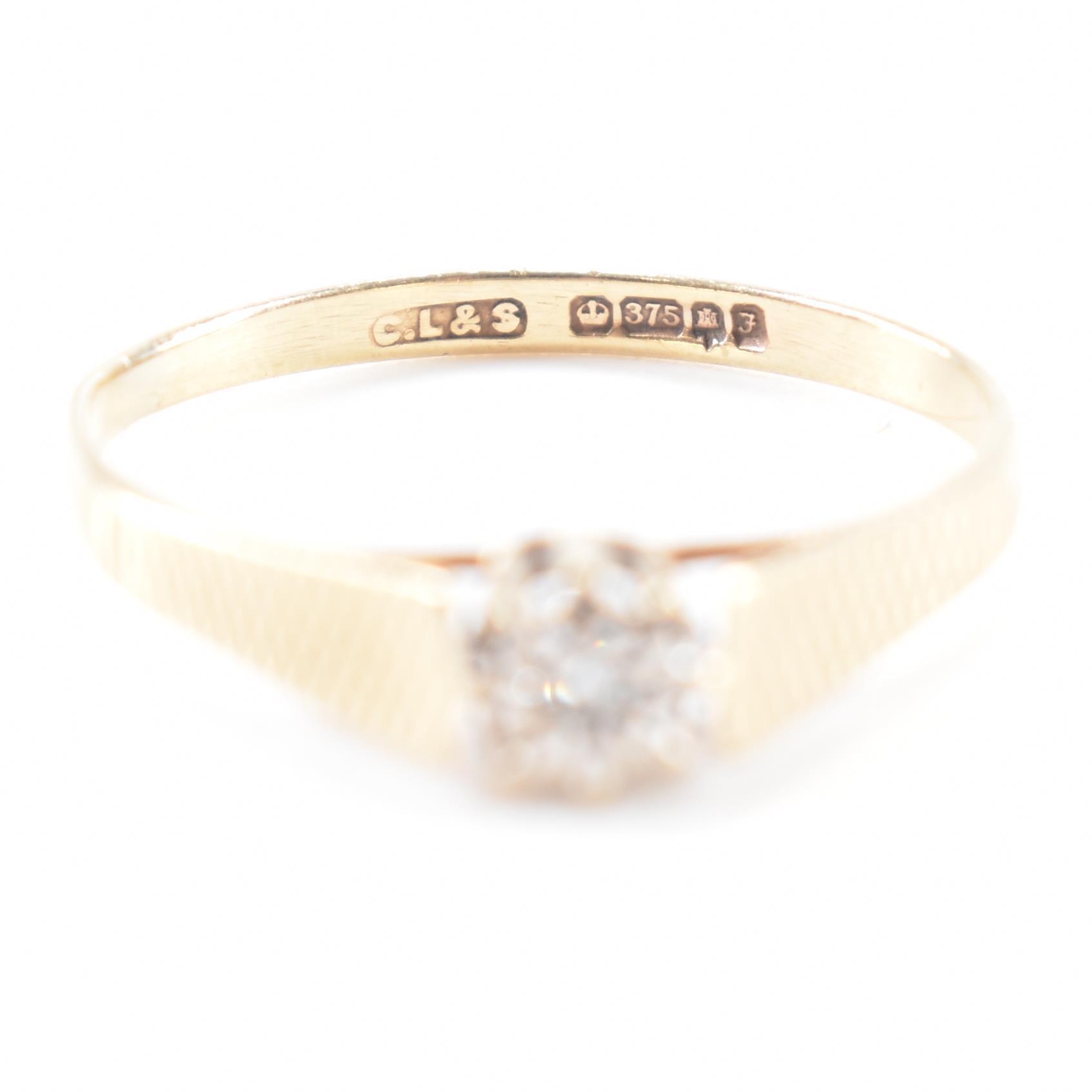 HALLMARKED 9CT GOLD & DIAMOND RING - Image 7 of 8