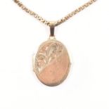 HALLMARKED 9CT GOLD LOCKET ON CHAIN NECKLACE