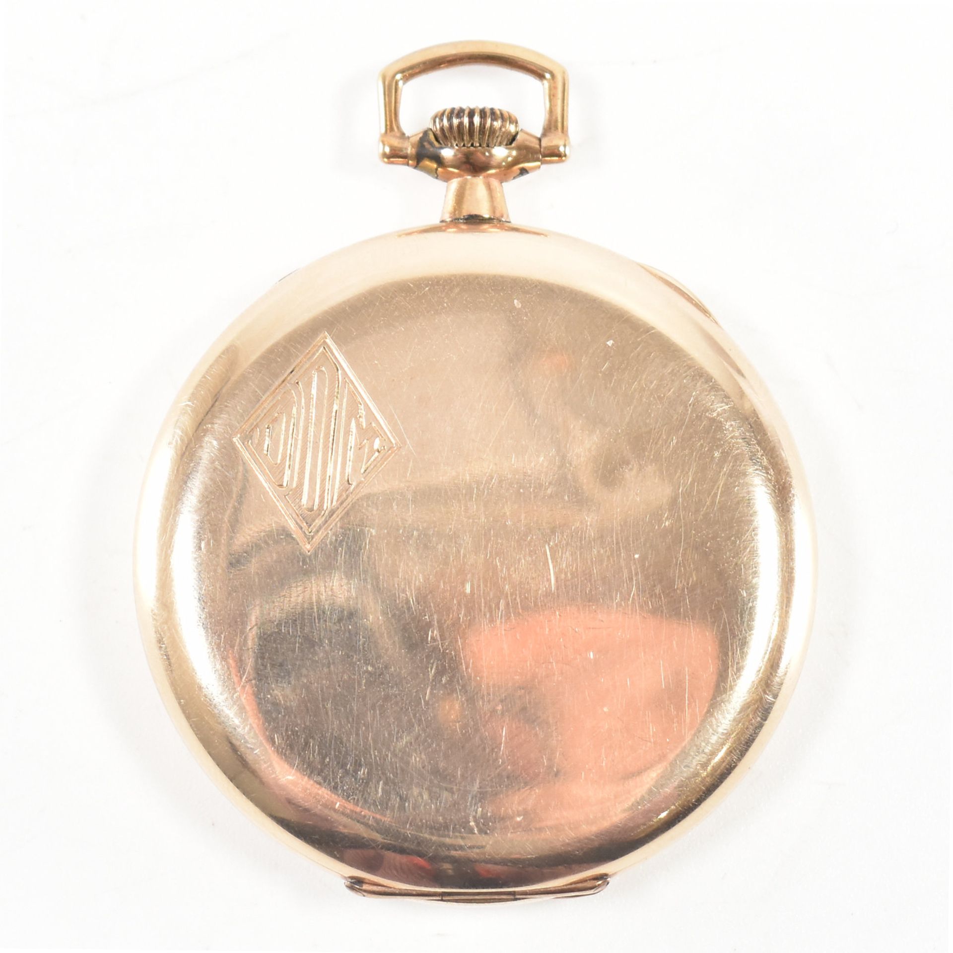 VINTAGE GOLD PLATED OPEN FACE POCKET WATCH - Image 3 of 8